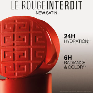 View 4 - LE ROUGE INTERDIT SATIN - The new satin finish lipstick with 24-hour hydration<sup>1</sup> and 6-hour radiant color impact<sup>2</sup> in a genuine leather case. GIVENCHY - NUDE BLUSH - P000249