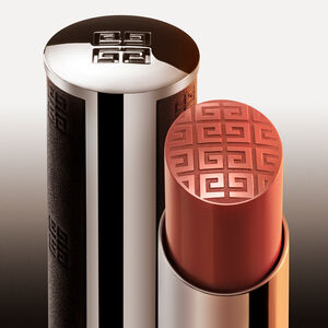 View 8 - LE ROUGE INTERDIT SATIN - The new satin finish lipstick with 24-hour hydration<sup>1</sup> and 6-hour radiant color impact<sup>2</sup> in a genuine leather case. GIVENCHY - NUDE BLUSH - P000249